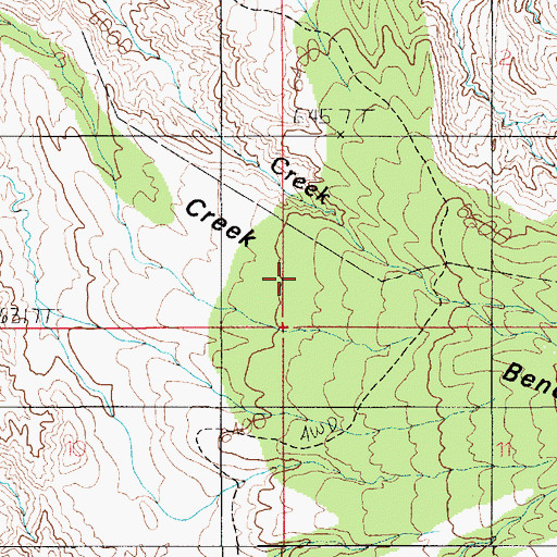 Topographic Map of Cedar Creek Bench, UT