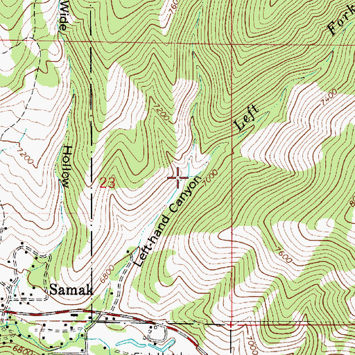 Topographic Map of Cedar Fork, UT