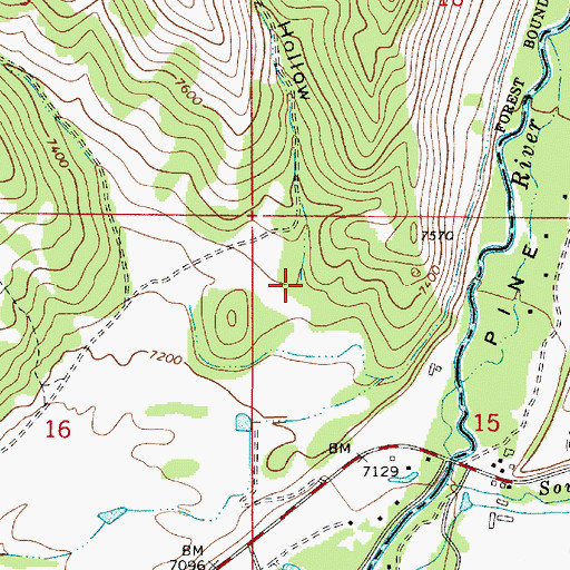 Topographic Map of Cedar Hollow, UT