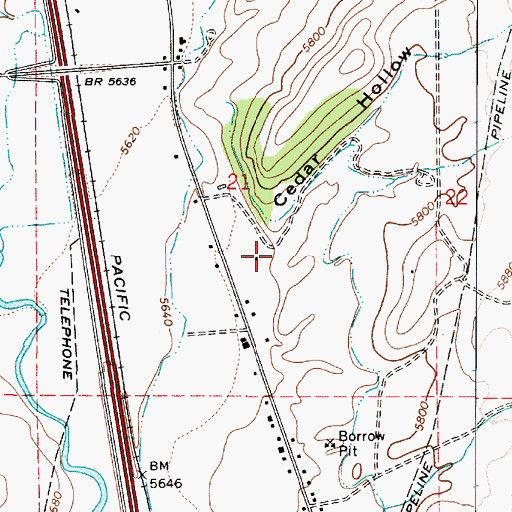 Topographic Map of Cedar Hollow, UT