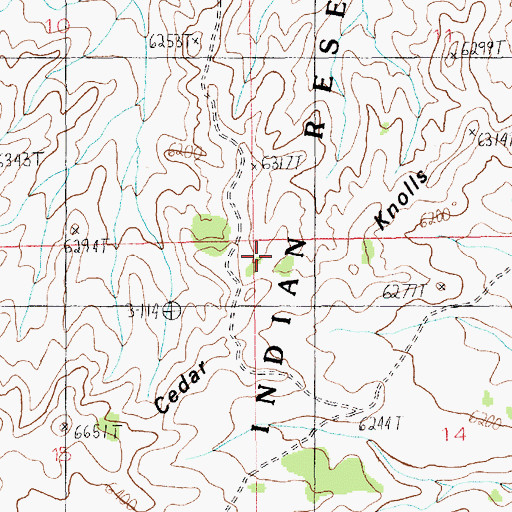 Topographic Map of Cedar Knolls, UT