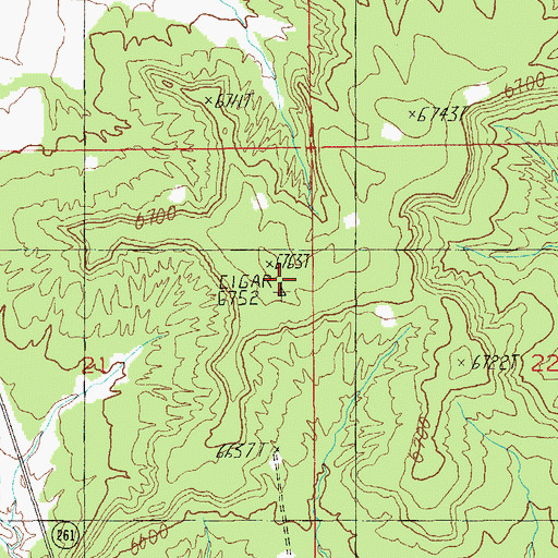 Topographic Map of Cedar Mesa, UT
