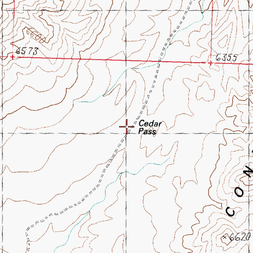Topographic Map of Cedar Pass, UT