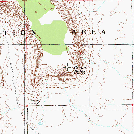 Topographic Map of Cedar Point, UT
