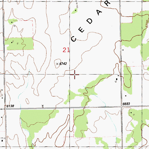 Topographic Map of Cedar Point, UT