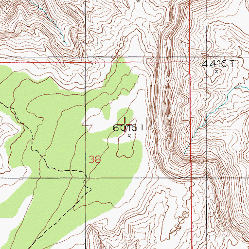 Topographic Map of Cedar Point, UT