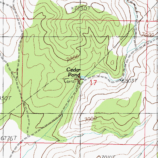 Topographic Map of Cedar Pond, UT