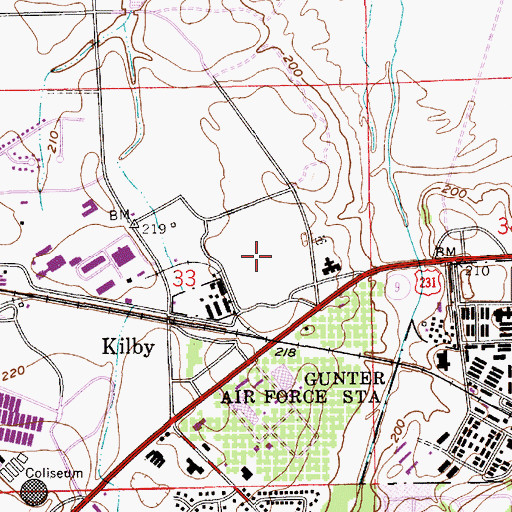Topographic Map of Kilby Prison (historical), AL