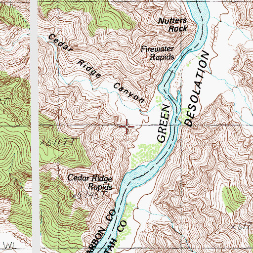 Topographic Map of Cedar Ridge Canyon, UT