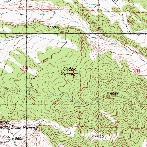 Topographic Map of Cedar Spring, UT