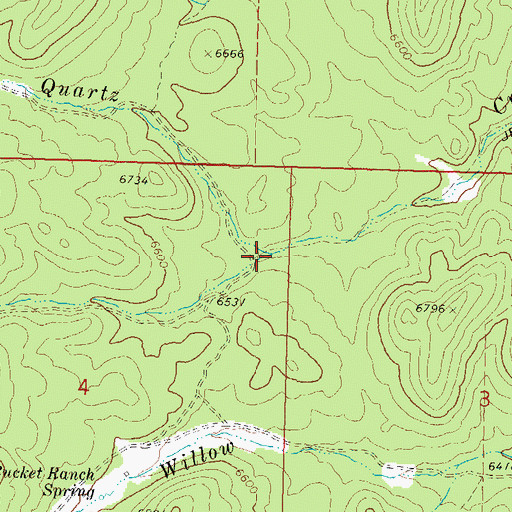 Topographic Map of Center Creek, UT