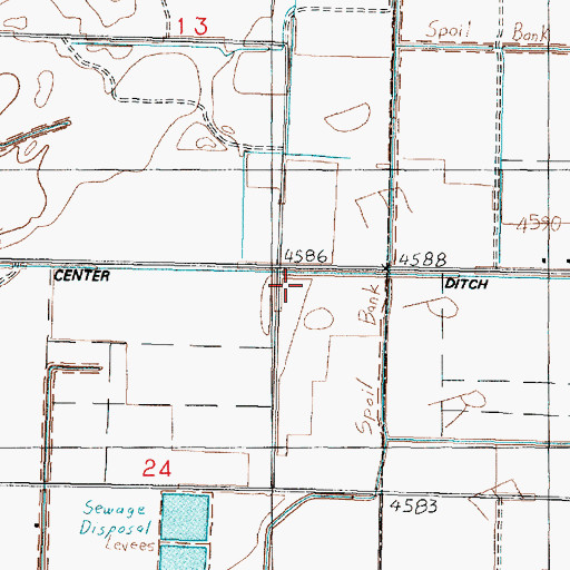 Topographic Map of Center Ditch, UT