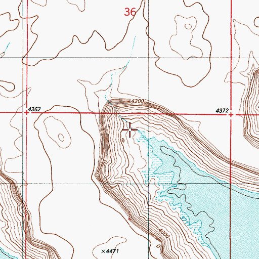 Topographic Map of Center Fork Kane Wash, UT