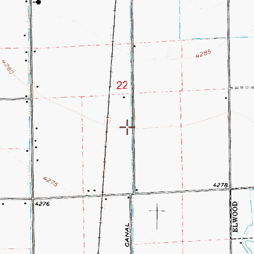 Topographic Map of Central Canal, UT
