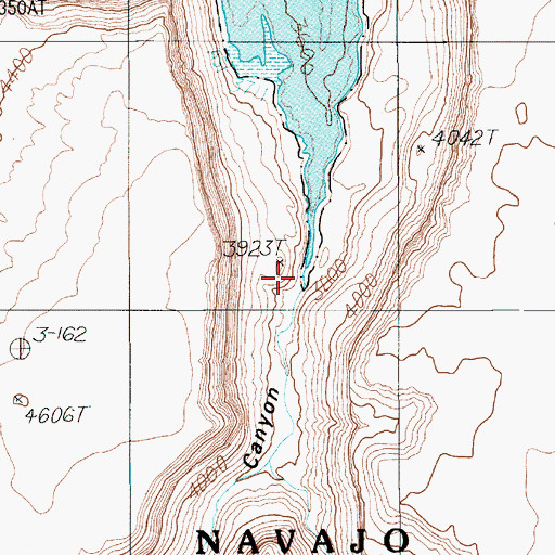 Topographic Map of Cha Canyon, UT