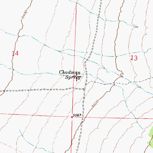 Topographic Map of Chadman Spring, UT
