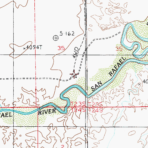Topographic Map of Chaffin Ranch, UT