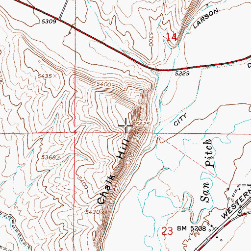 Topographic Map of Chalk Hill, UT