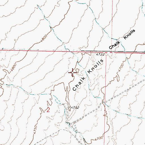 Topographic Map of Chalk Knolls, UT