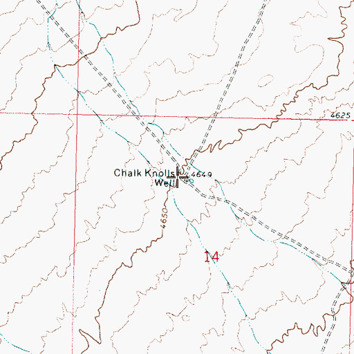 Topographic Map of Chalk Knolls Well, UT