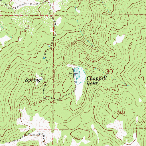 Topographic Map of Chappell Lake, UT