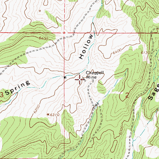 Topographic Map of Chappell Mine, UT