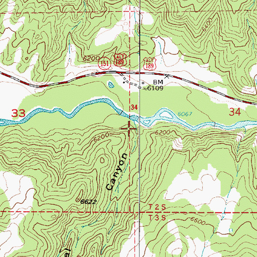 Topographic Map of Charcoal Canyon, UT