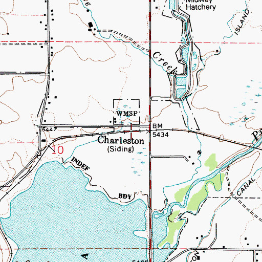 Topographic Map of Charleston, UT