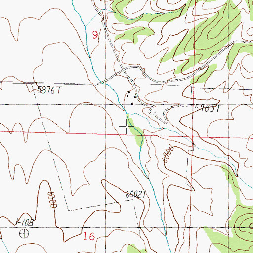 Topographic Map of Charleston Creek, UT
