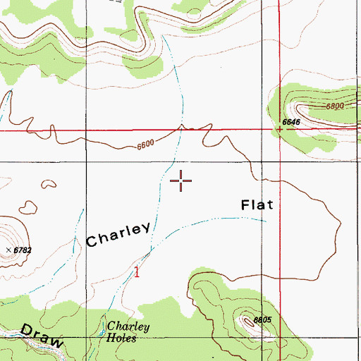 Topographic Map of Charley Flat, UT