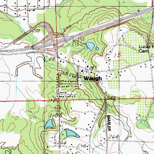 Topographic Map of Knollwood, AL
