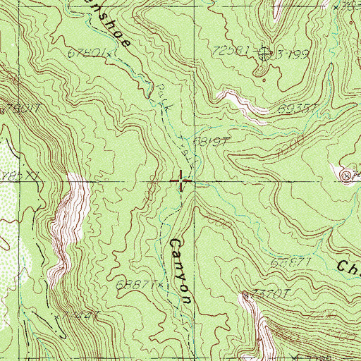 Topographic Map of Cherry Canyon, UT