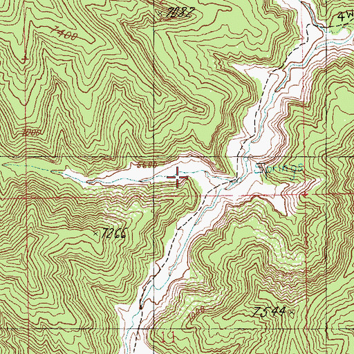 Topographic Map of Cherry Canyon, UT