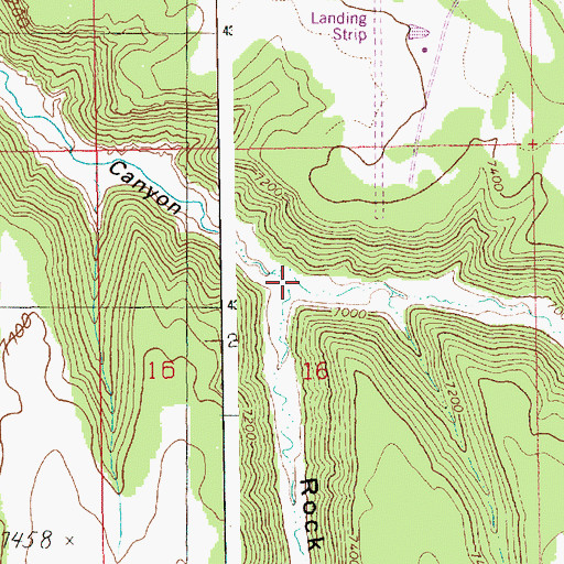 Topographic Map of Cherry Canyon, UT
