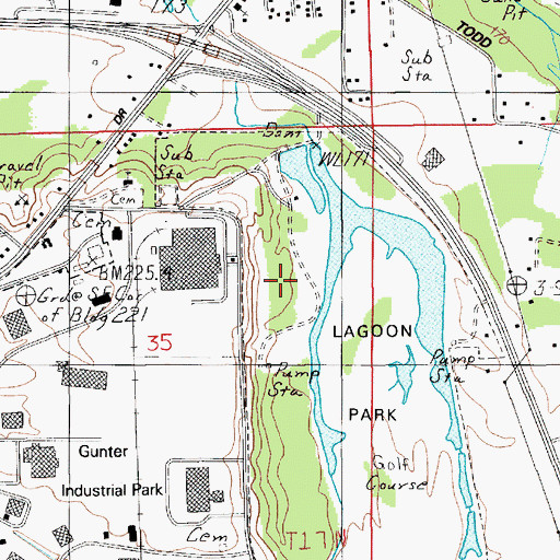 Topographic Map of Lagoon Park, AL