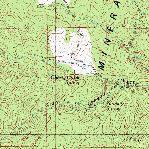 Topographic Map of Cherry Creek Spring, UT