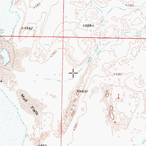 Topographic Map of Cherry Creek Wash, UT