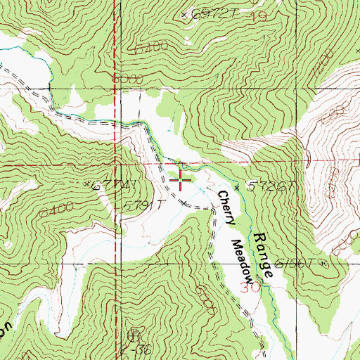 Topographic Map of Cherry Meadow, UT