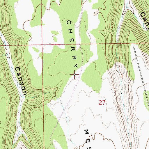 Topographic Map of Cherry Mesa, UT
