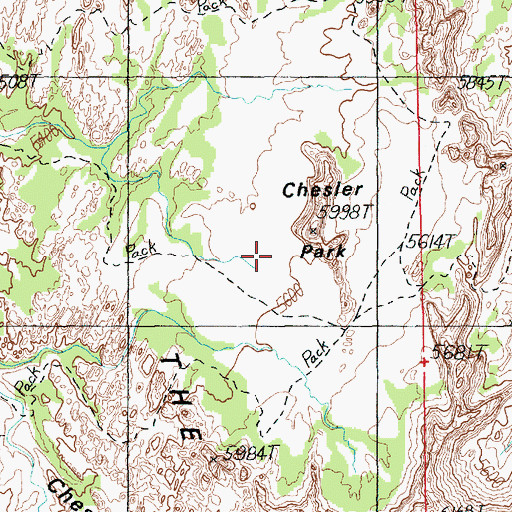 Topographic Map of Chesler Park, UT