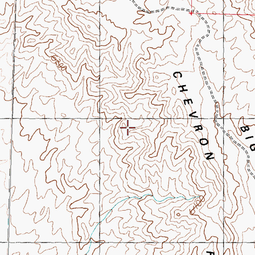 Topographic Map of Chevron Ridge, UT