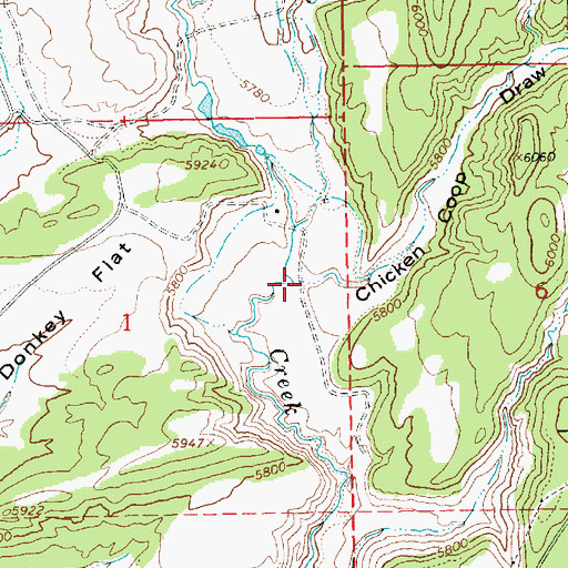 Topographic Map of Chicken Coop Draw, UT