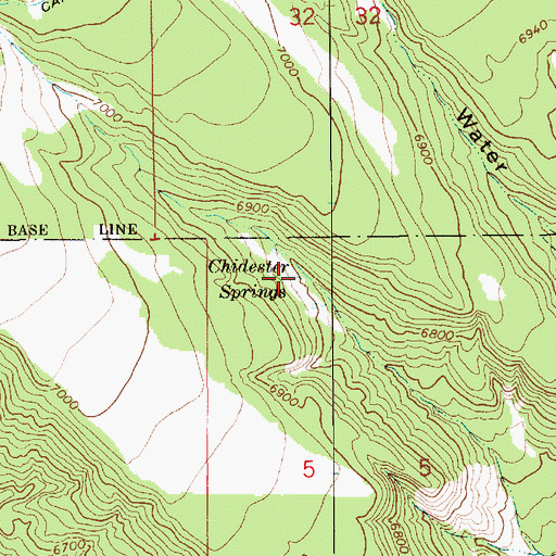 Topographic Map of Chidester Springs, UT