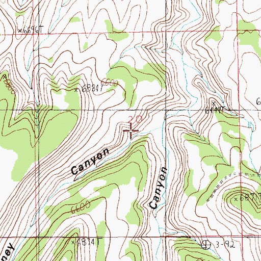 Topographic Map of Chimney Canyon, UT