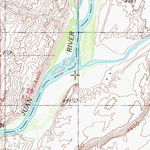 Topographic Map of Chinle Creek, UT
