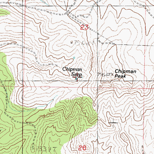 Topographic Map of Chipman Seep, UT