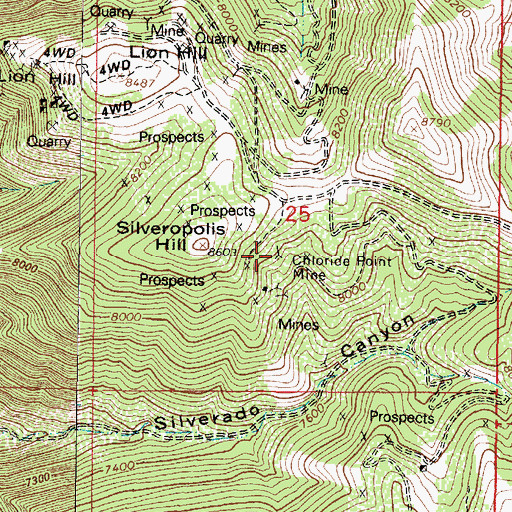 Topographic Map of Chloride Point Mine, UT