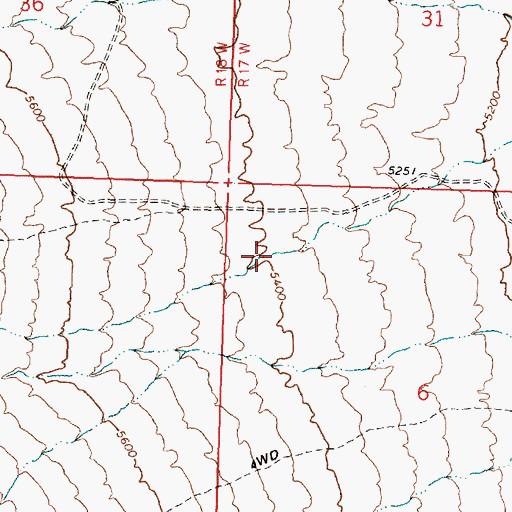 Topographic Map of Chokecherry Canyon, UT