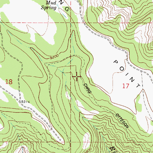 Topographic Map of Chris Otteson Trail, UT