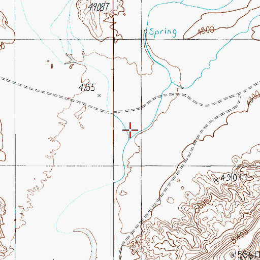 Topographic Map of Chute Canyon, UT